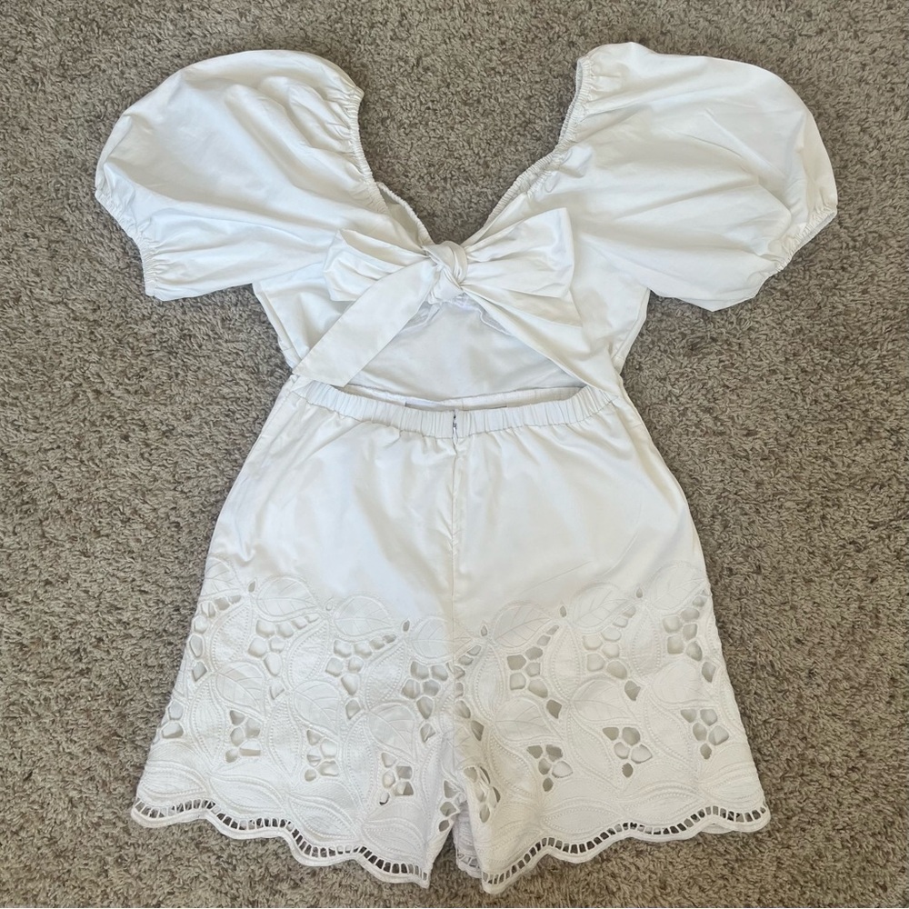 NWT ANTHROPOLOGIE Ranna Gill Shiffly Romper in White - Size XS - Picture 5 of 15
